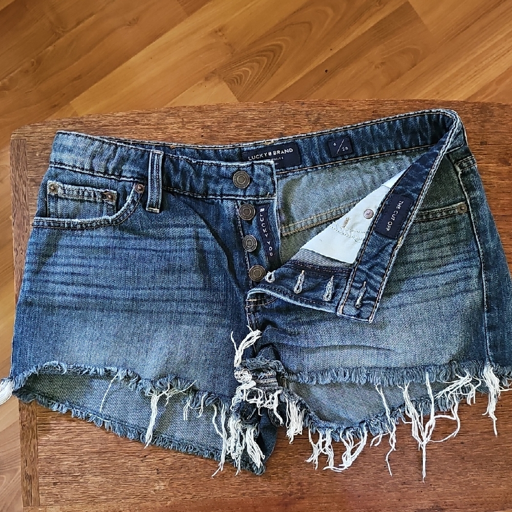 Lucky Brand Women's Distressed Blue Jean Shorts